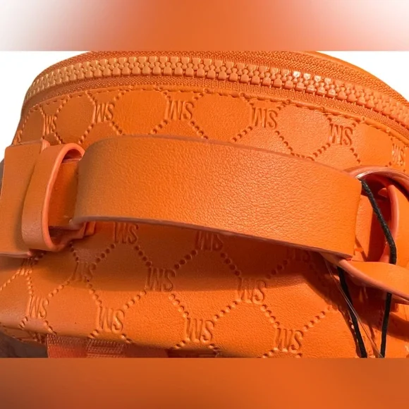 Steve Madden NWT Fun for Halloween? SM Logo Mango / Orange Backpack Bag (P051) - Picture 7 of 10